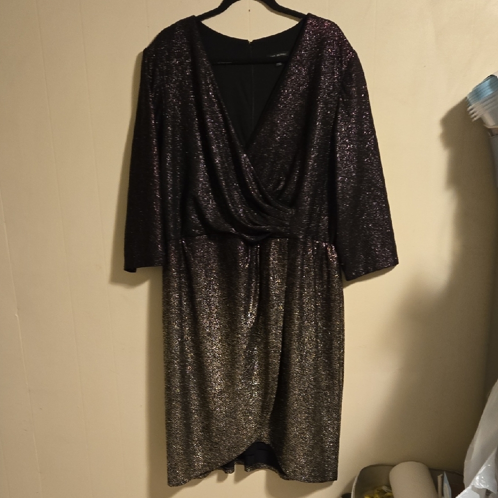 Lane Bryant Surplice Ombre Foil Dress